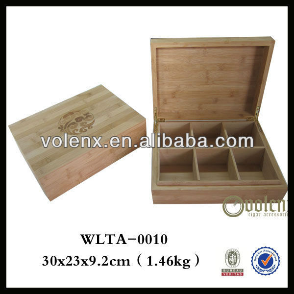 Delicate small grid storage wooden  tea gift box 3