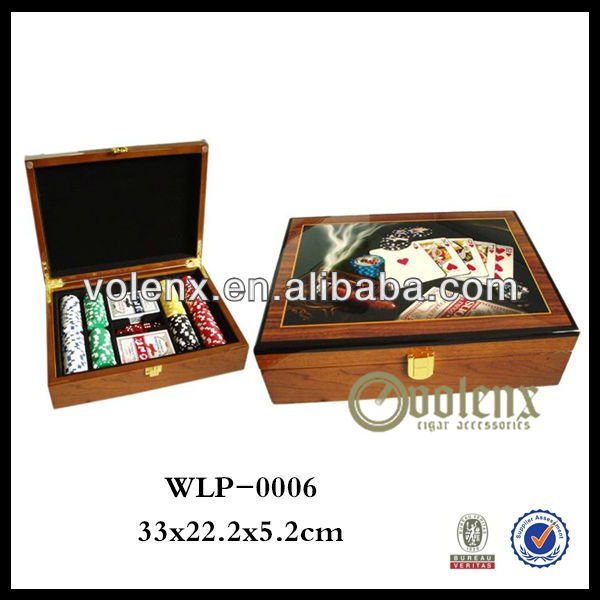  High Quality 200 Chips Wooden Poker Set