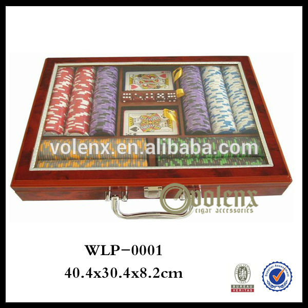 professional manufacture wooden poker set for 500 chips