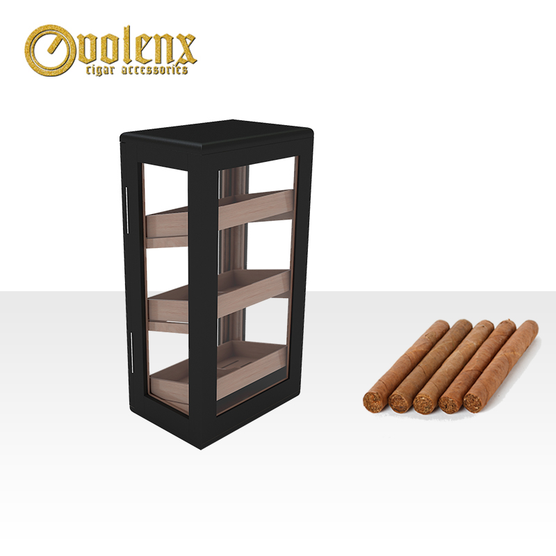 Heritage spanish cedar Luxury Handicraft Wooden Boxes Cigar Humidor Display Cabinet