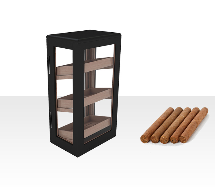 Heritage spanish cedar Luxury Handicraft Wooden Boxes Cigar Humidor Display Cabinet 11