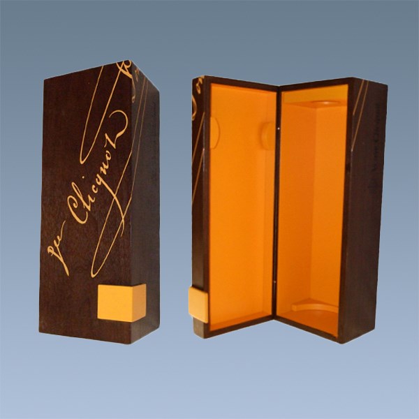 Luxury Pu Leather Wooden Wine Box For Wine Package