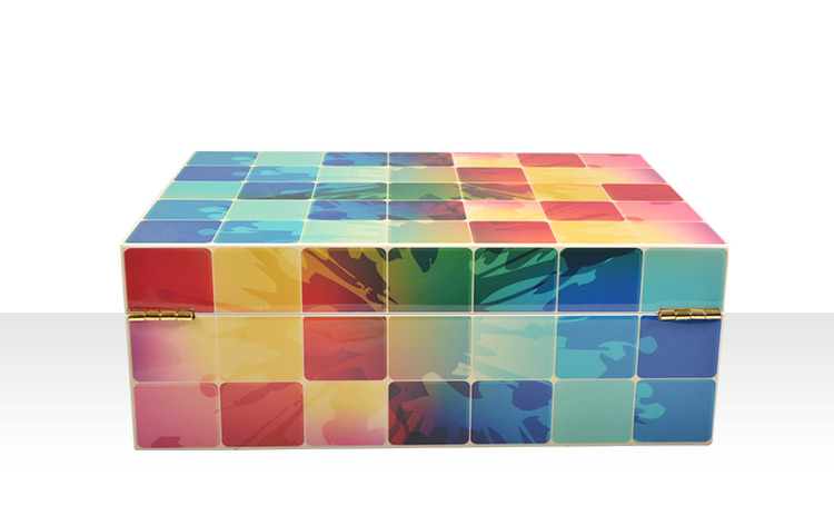 High quality rainbow Jewelry Storage wooden jewellery gift boxes 9