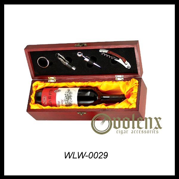 Custom Cheap single wine bottle wooden wine box 3
