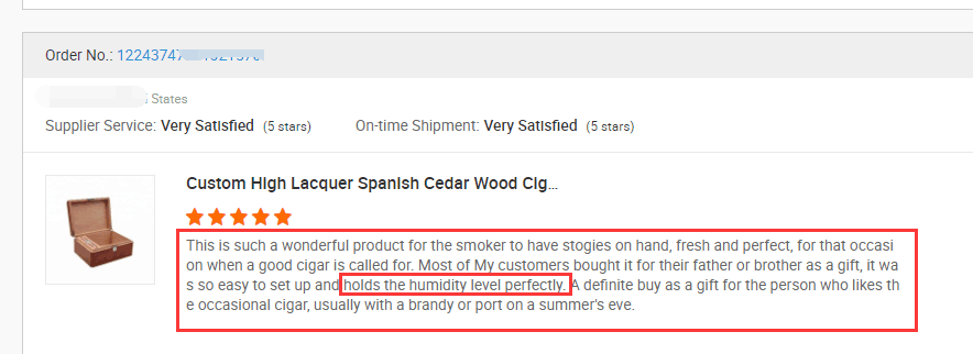 Cedar cigar box WLH-0360 Details 14