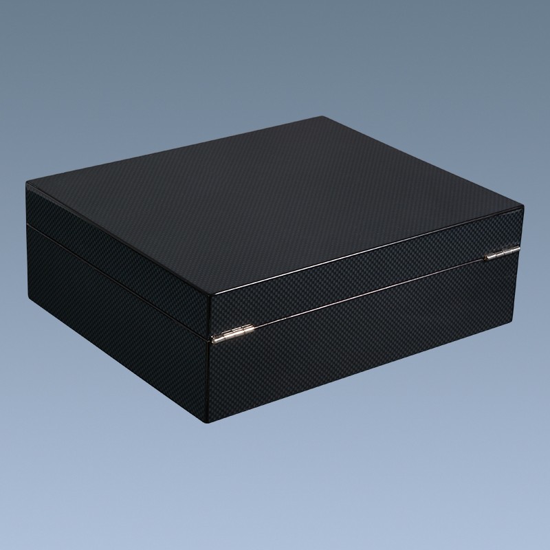 Cheap wholesale black carbon fiber lacquer cigar case 6