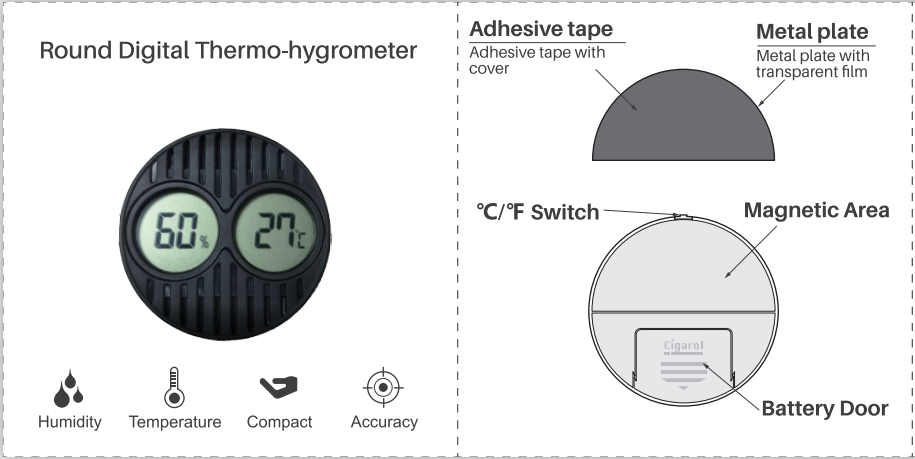  High Quality digital thermometer hygrometer 9