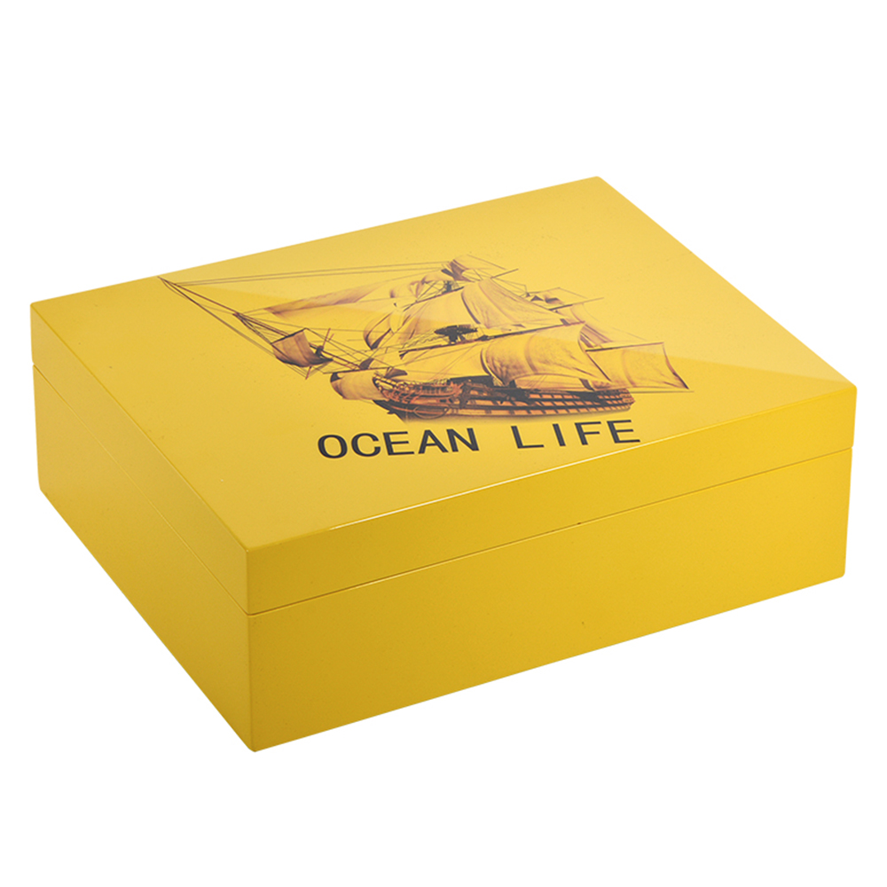 High glossy finish custom artwork perfume gift box wooden 4