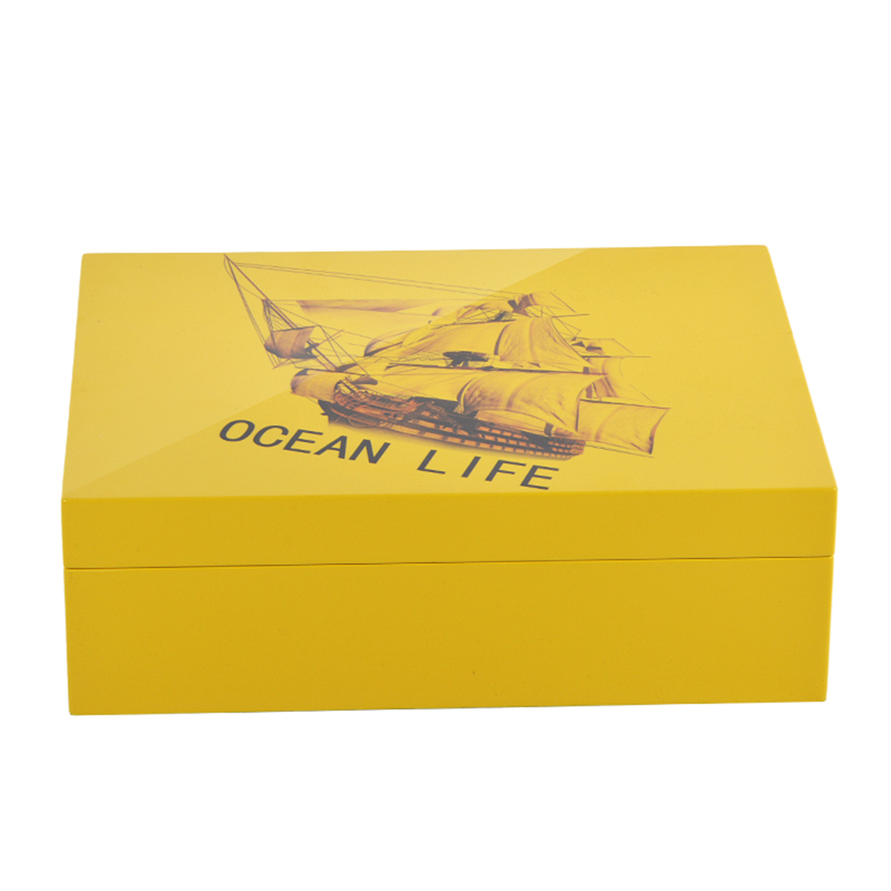 High glossy finish custom artwork perfume gift box wooden 2