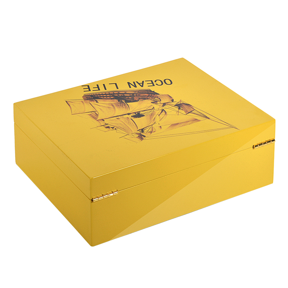 High glossy finish custom artwork perfume gift box wooden 6