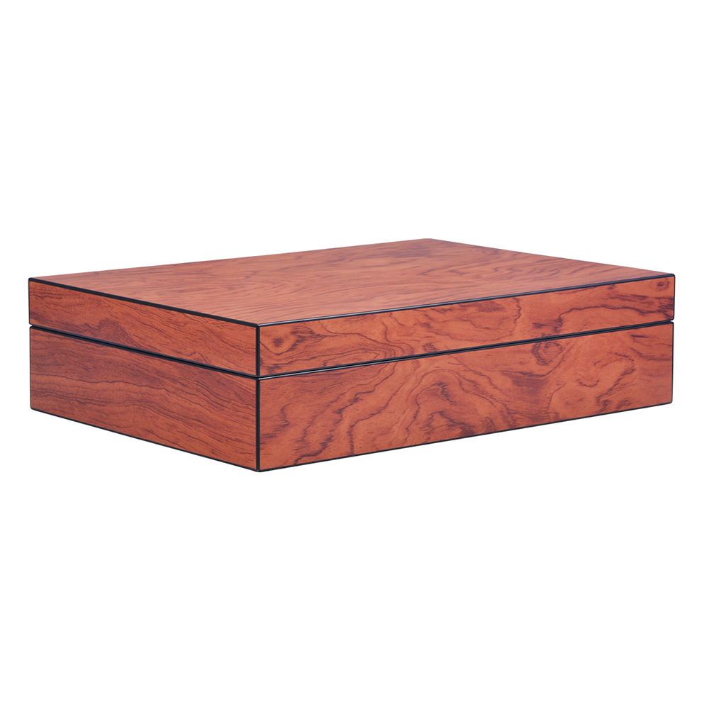 High Glossy surface veneer pattern logo hot selling jewelry empty wooden packing box 2