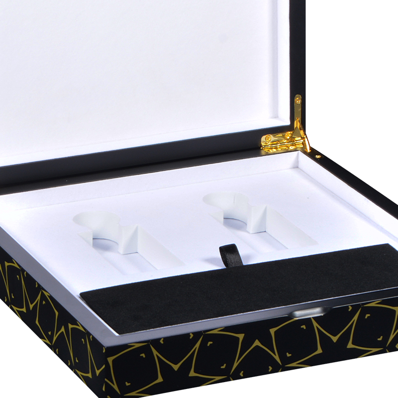 High Glossy Black  Luxury Perfume Box Printing Pattern Logo Package Box 6