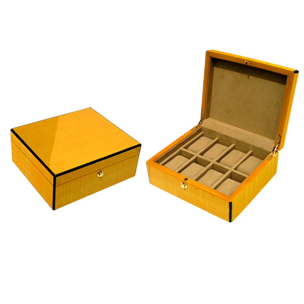 wooden material glossy or matte finish for watches wooden gift packaging box 2