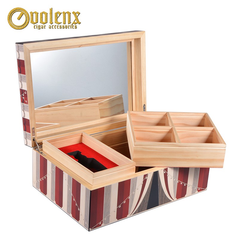 Custom logo luxury gift  packaging wooden jewelry boxes 6