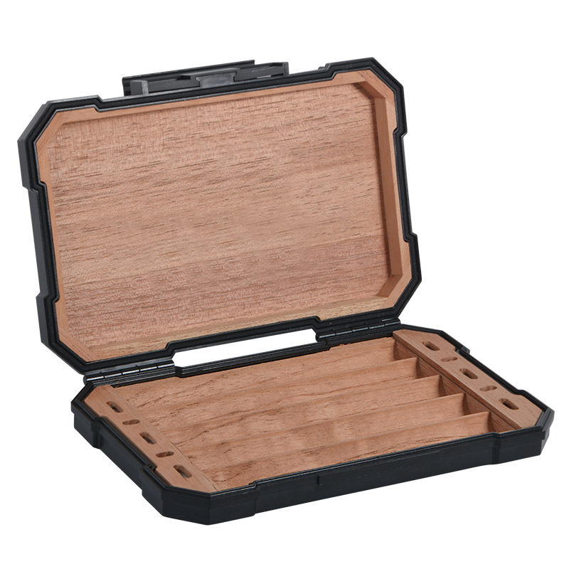 5CT Spanish cedar travel cigar box plastic cigar humidor 4