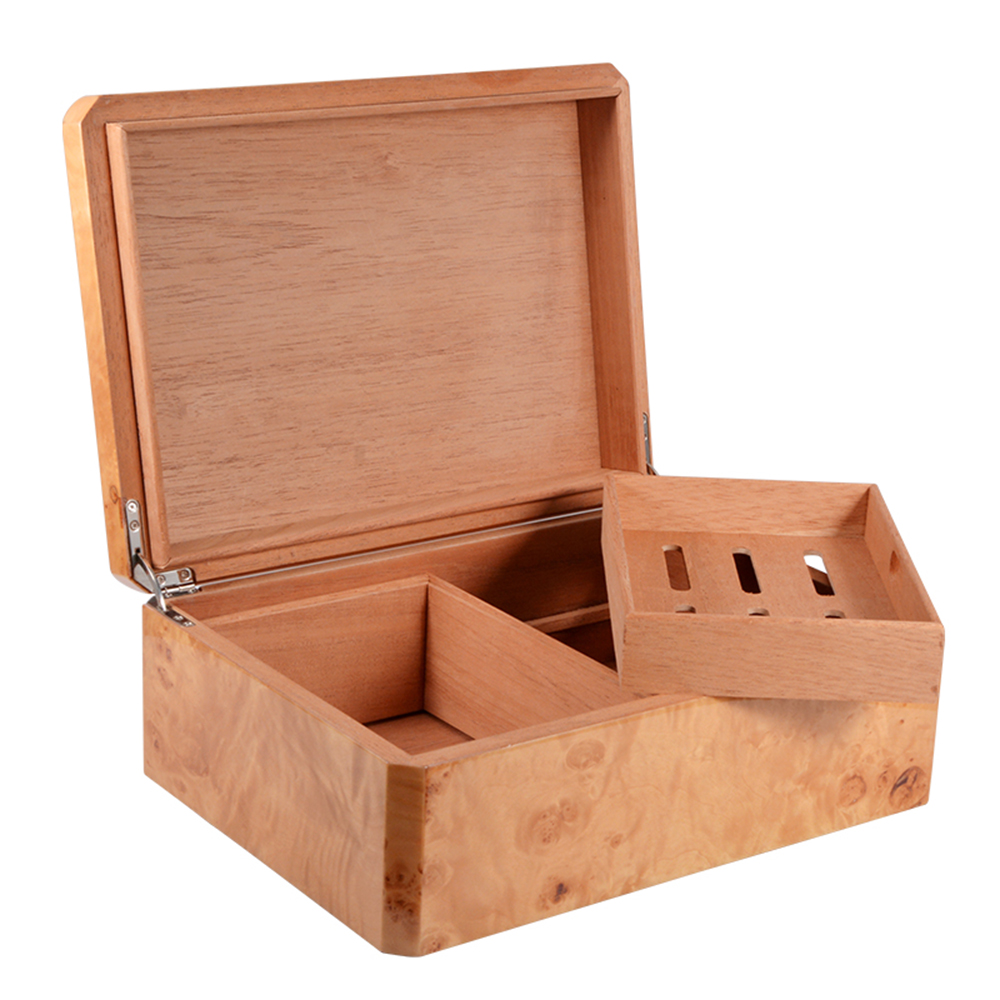 Luxury custom logo wooden cigar humidor box with Spanish Cedar lining 14