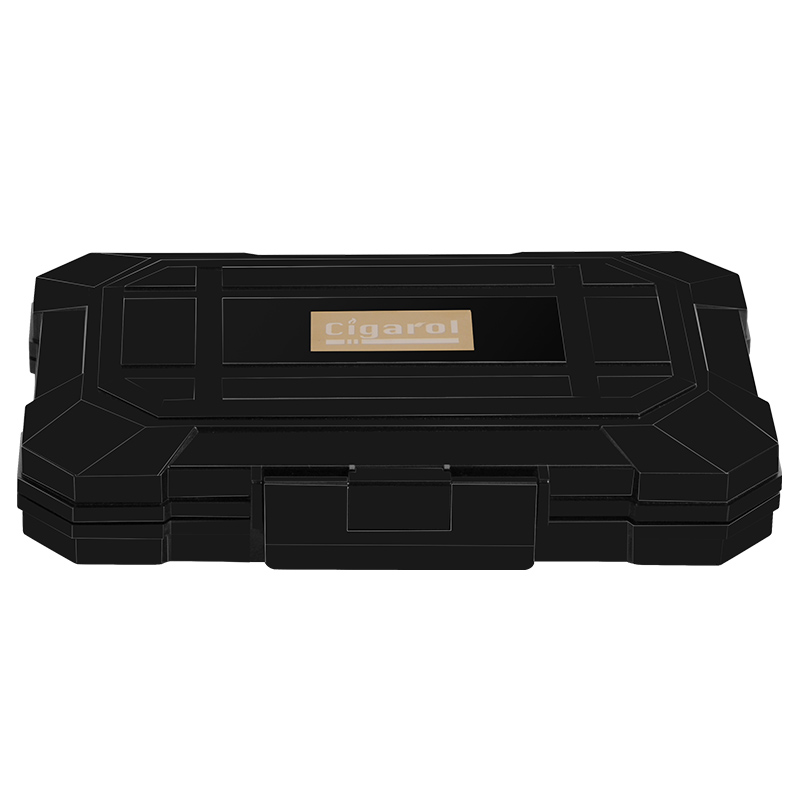 Wholesale custom logo waterproof portable plastic cigar case humidor with cedar veneer lining 11