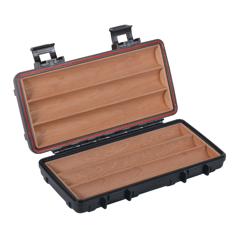Portable Travel Cigar Case, Cigar Humidor with 2 Humidifiers for 5 Cigars (Black) 10