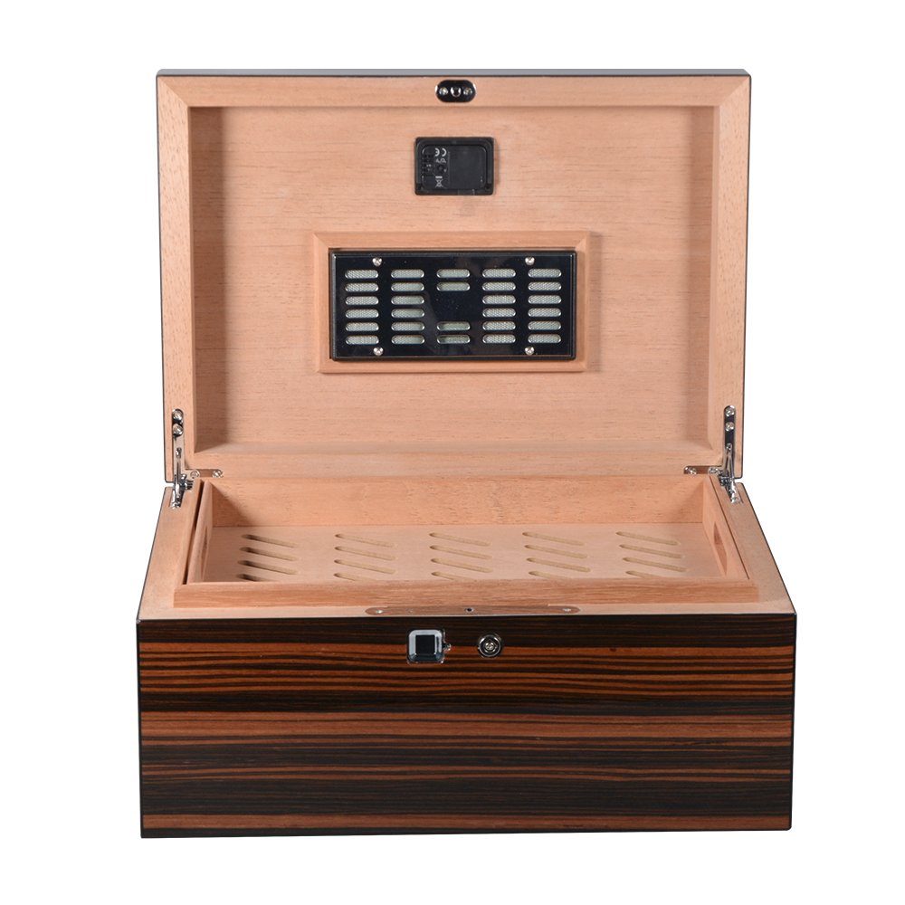 Cigar Humidor Box With Finger Print Lock Cigar Cabinet Humidor Large 4