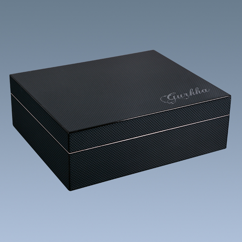 Carbon fiber wooden humidifier cigar box cedar raching cigar humidor 3
