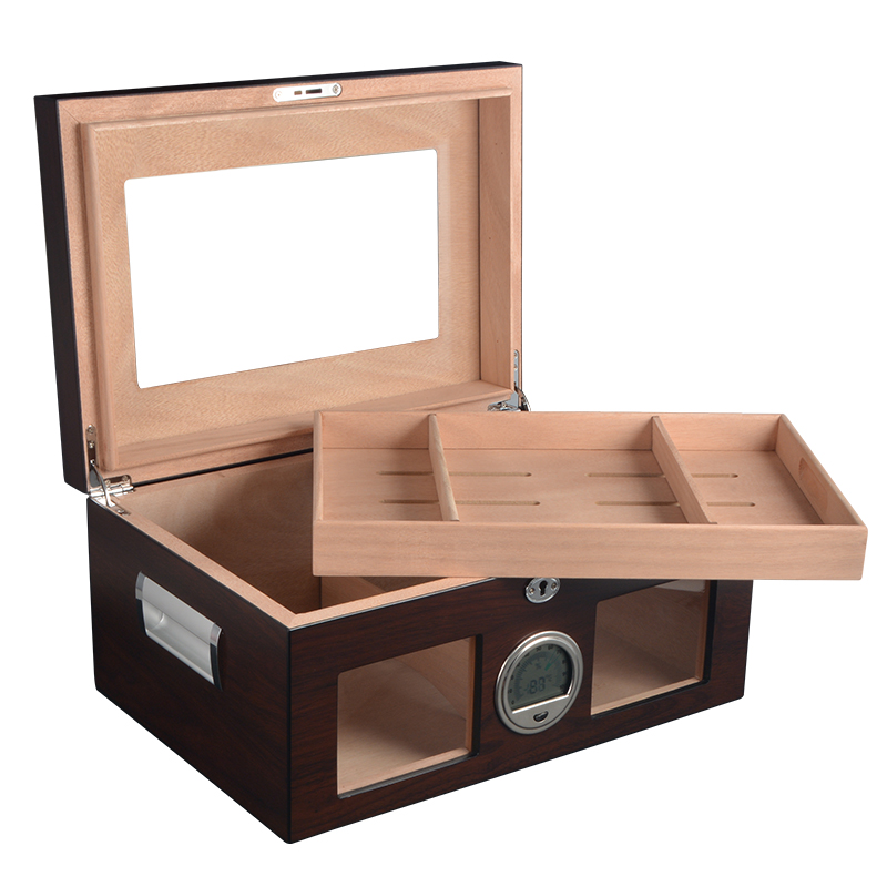 Hot seller cigar humidor wooden cigar box with hygrometer and humidifier 6