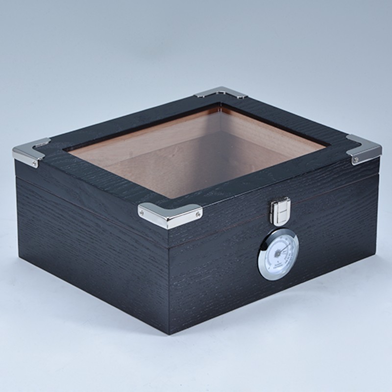 Hot seller cigar humidor wooden cigar box with hygrometer and humidifier 16