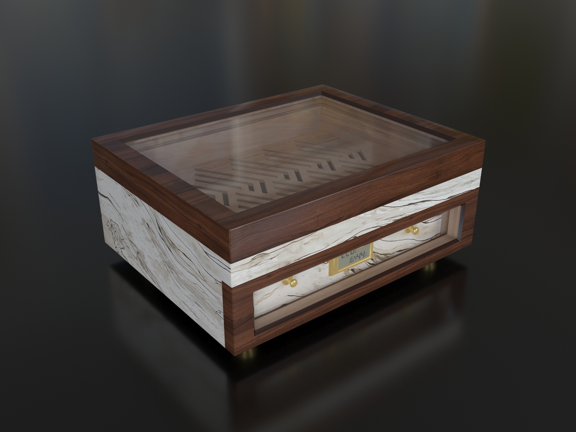  Desktop humidors with Hygrometer and Humidifier 10