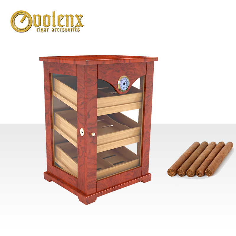 Wholesale Matte wooden stand cabinet spanish cedar tray Cigar Humidors