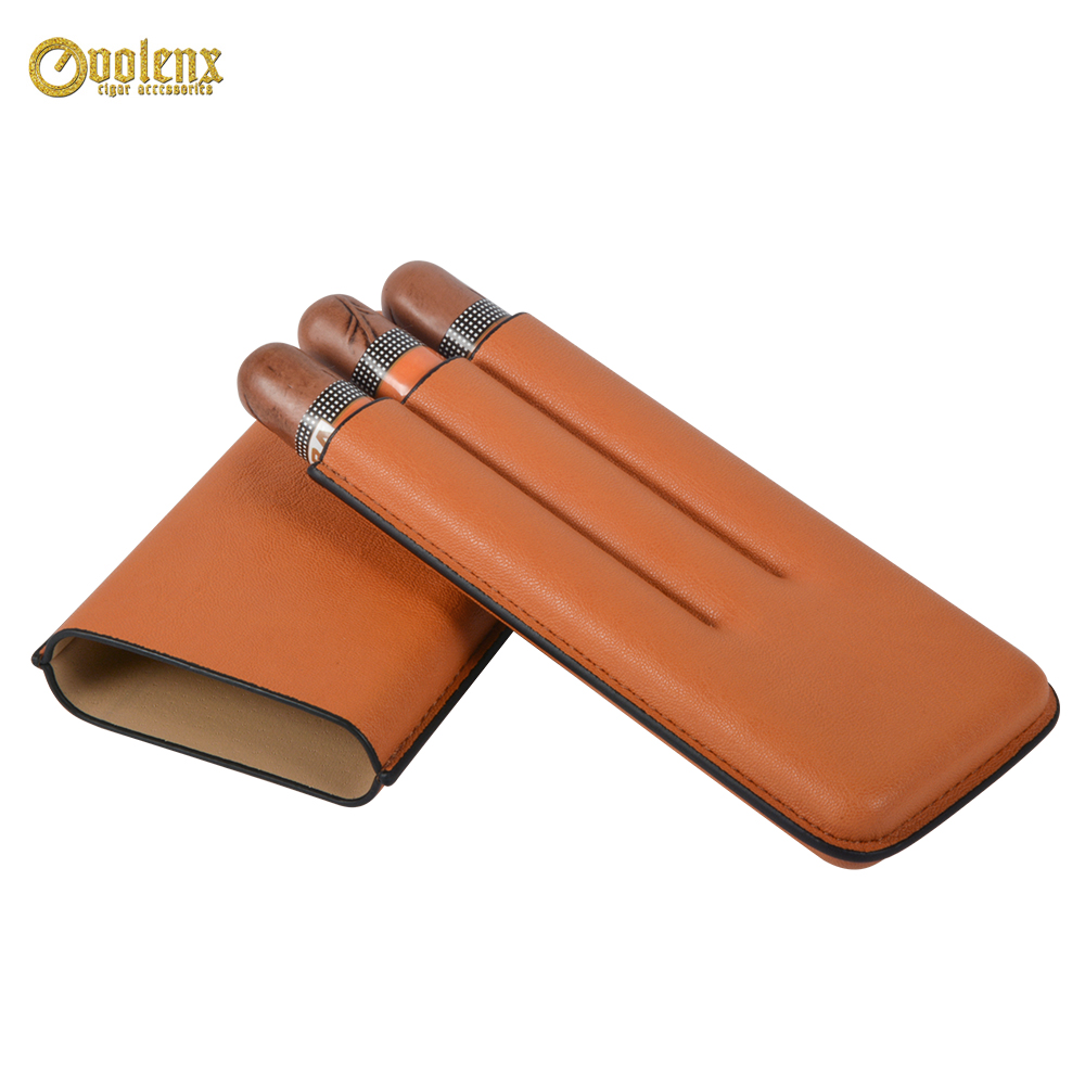 Customized Leather Cigar Case Travel Cigar Case Design 3