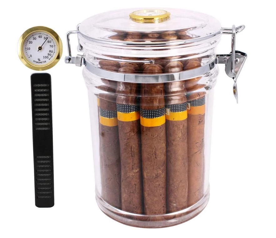 Hold 25 CT Cigars Custom Acrylic Jar For Cigar Storage 5