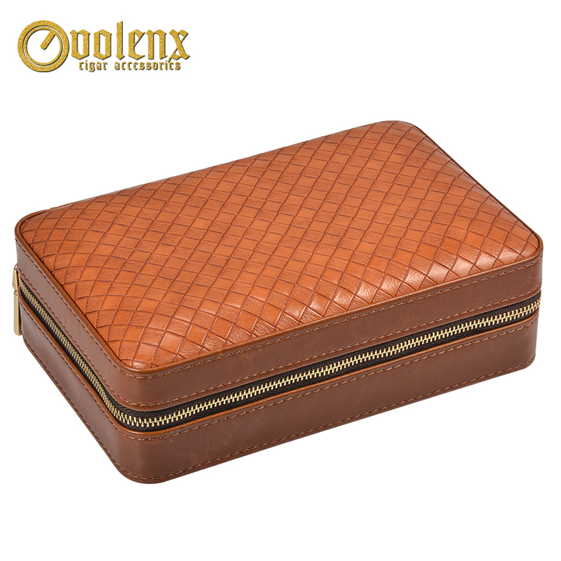  High Quality Leather cigar case for 4ct cigars 5