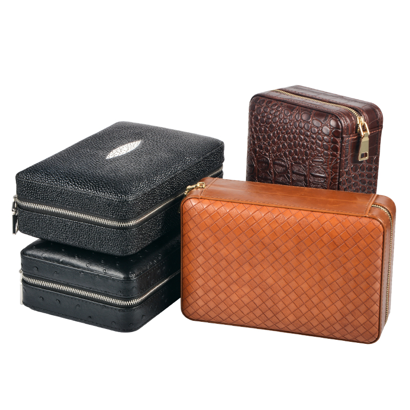  High Quality leather cigar travel case 4