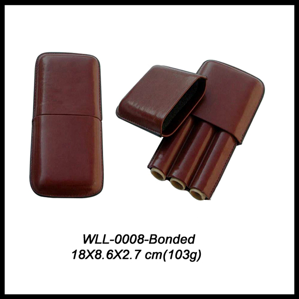 wholesale custom luxury portable PU leather travel cigar case for suit pocket 6
