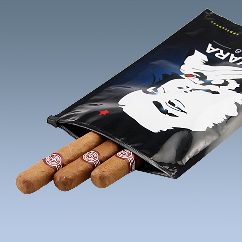 Wholesale PE Humidity Cigar Bag With CMYK Color Zipper 4