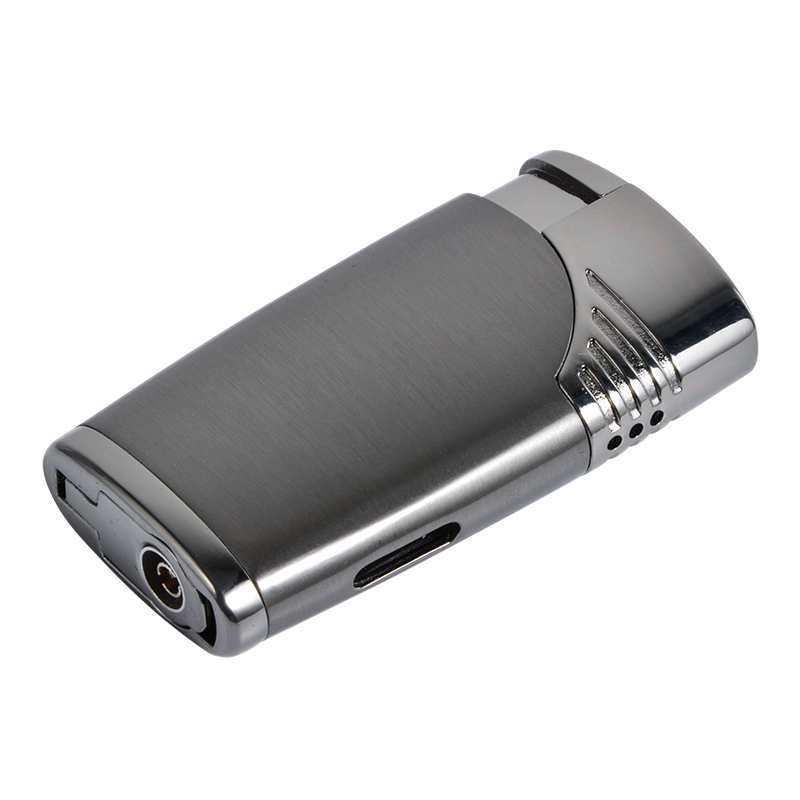 Custom wholesale two flames premium torch cigar lighter with punch 3