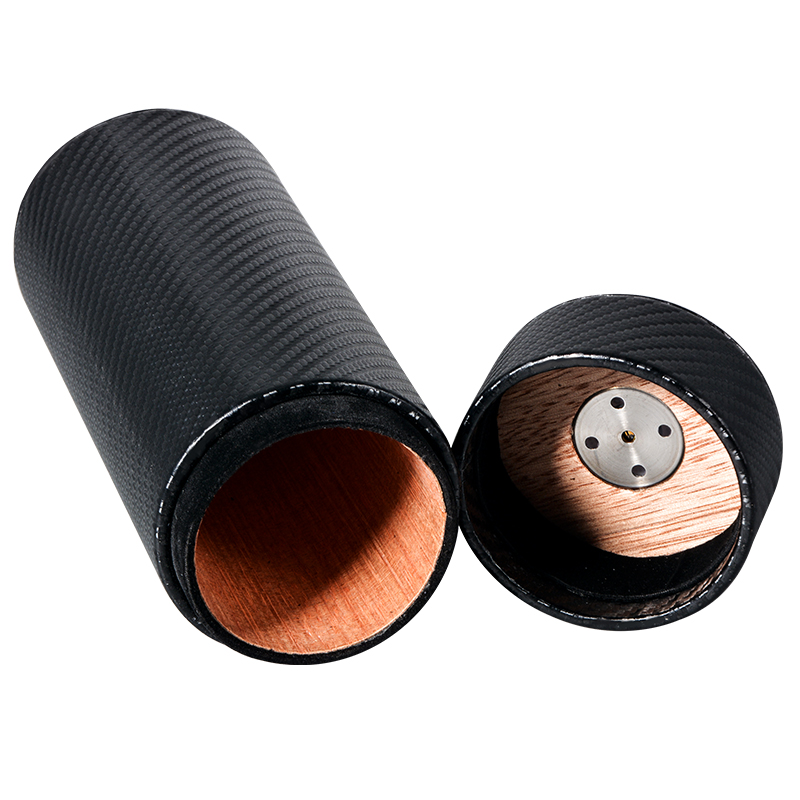 Luxury carbon fiber holder spanish cedar cigar humidor tube 7