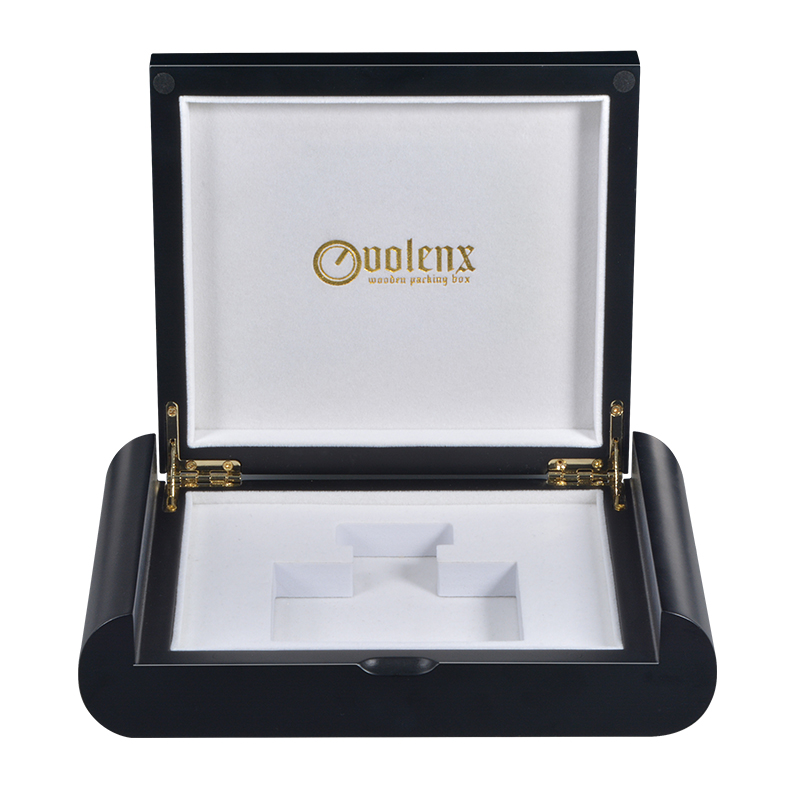 Luxury jewelry box with EVA engrave custom wooden jewelry packing 3
