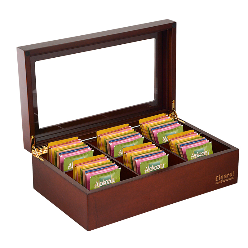 Hot selling custom logo tea box organizer with high quality 2