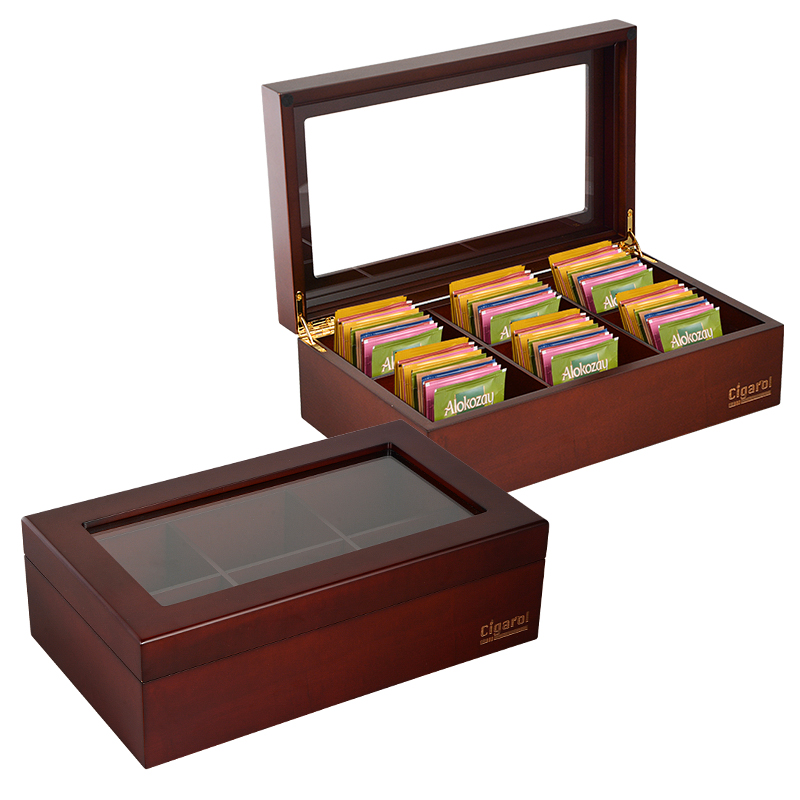 Hot selling custom logo tea box organizer with high quality 5