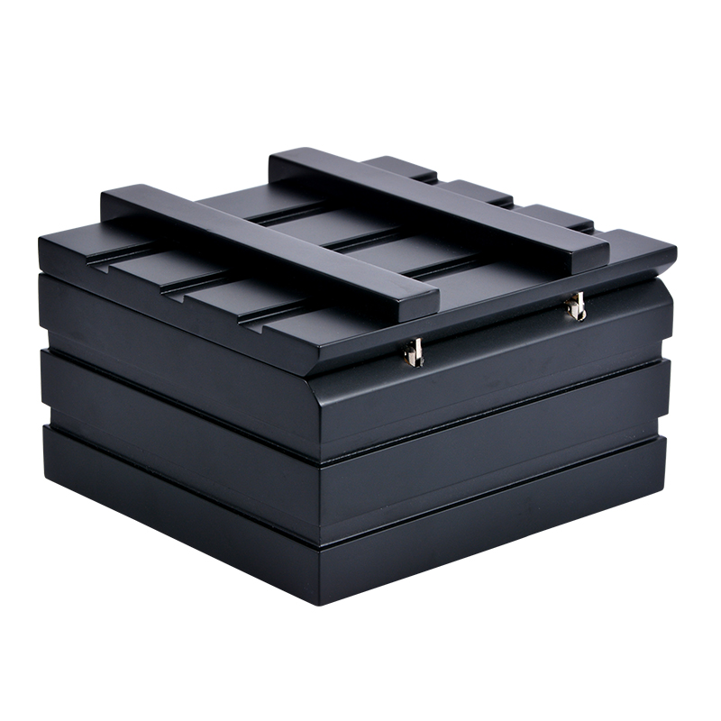 New design luxury black custom watch boxes with manufacturer price 6