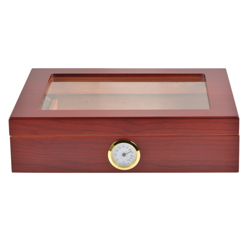 Glass top display humidor for sale cedar wood cigar humidor cigar cooler 3
