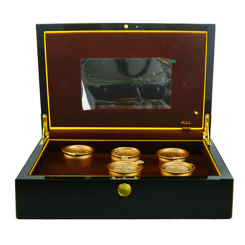 High end Fashion Wooden Tea Box with Electronic Display