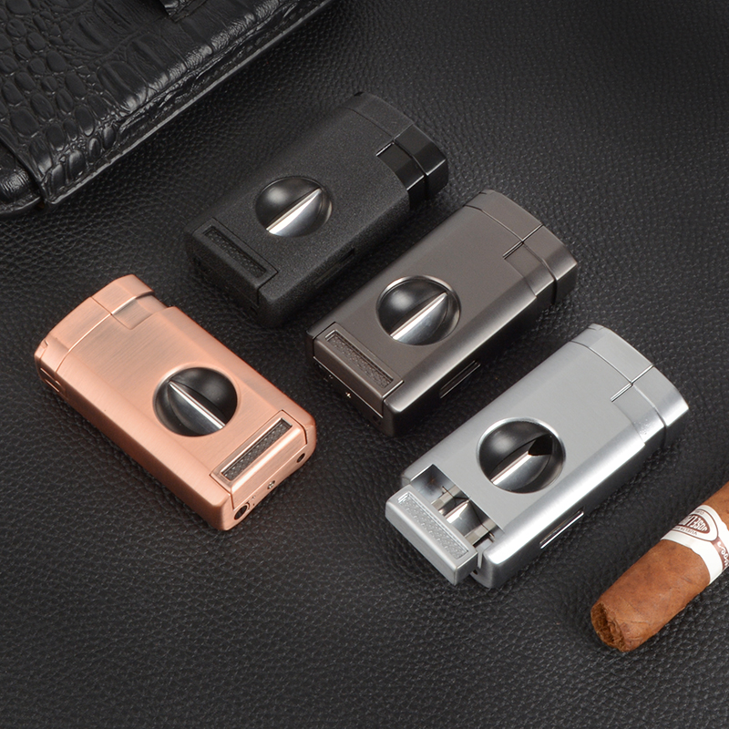 Luxury Triple Jet Flame Torch Cigar Lighter and Cutter