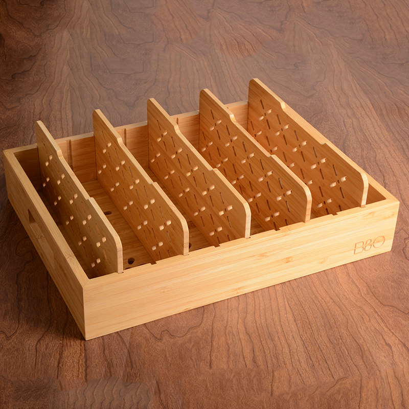 Bamboo Lid Organizer Kitchen Pantry Lid Holder box