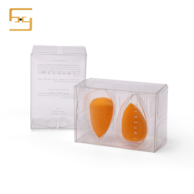 New high quality clear box for beauty sponge packaging box cosmetics