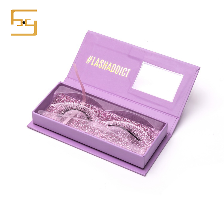 Full Color Printed Clear Plastic Personalized Custom Eyelash Packaging Box 3