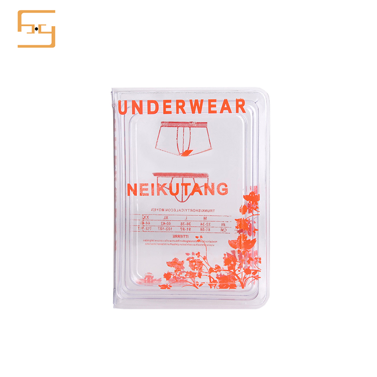 Wholesale Custom Design PVC Plastic Underwear Packaging Box, T-Shirt Box 3