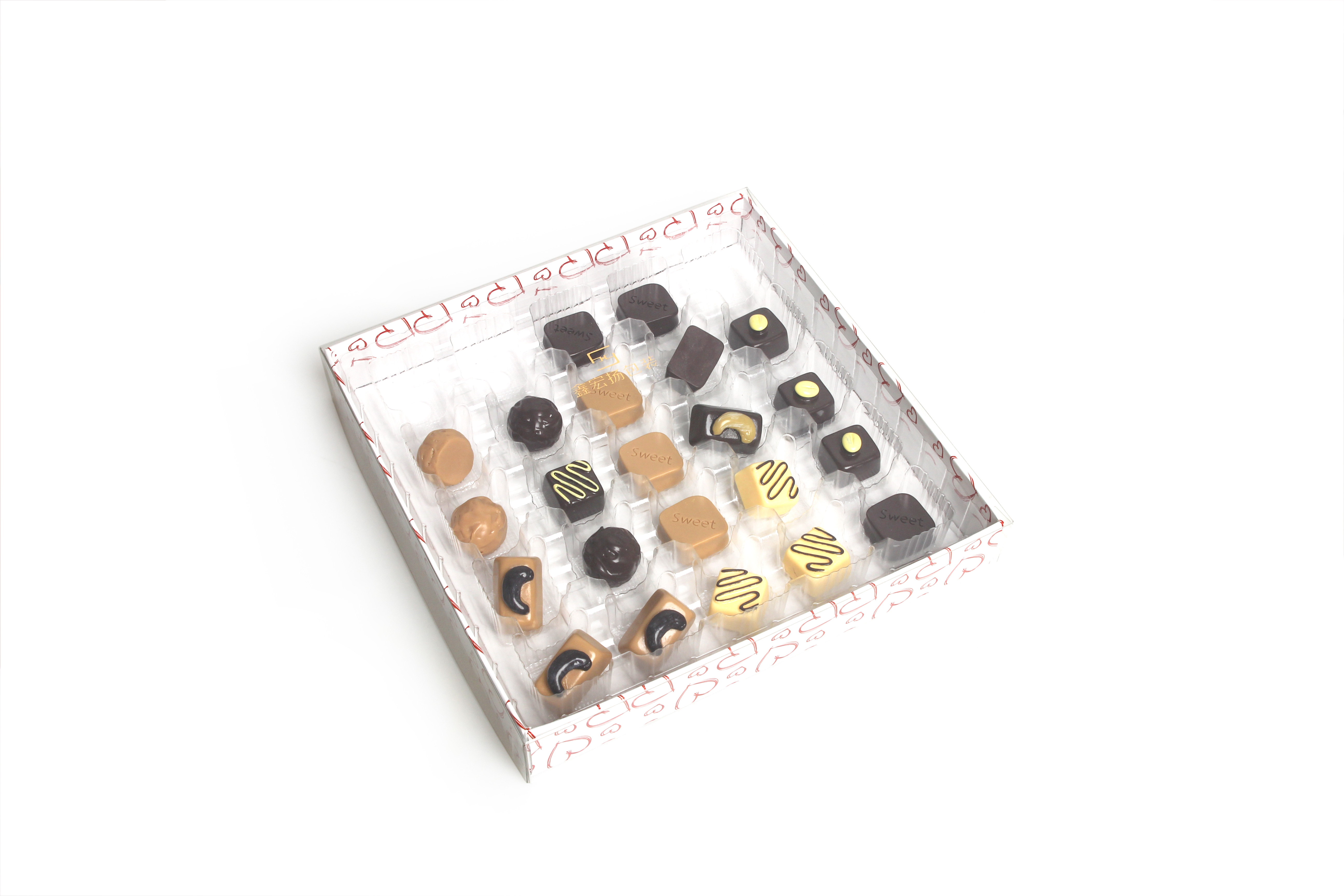 2019 Transparent chocolate tray box chocolateblister tray box packaging tray