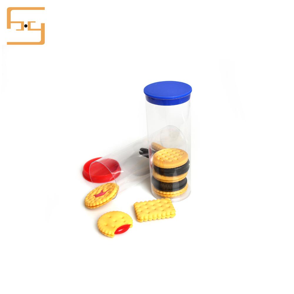 New design clear plastic cylinder packaging box, gift pvc round box cylinder container