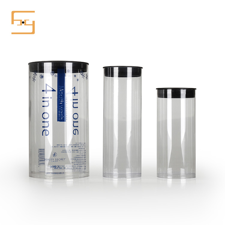 Custom Printing Round Plastic Clear Cylinder Tube Box Food Packaging